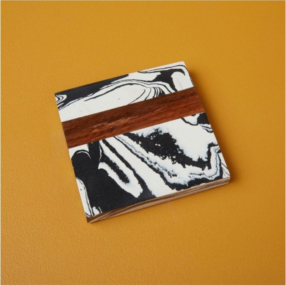 10X10 Cm Zebra Mermer & Ahşap Bardak Altlığı (1 Adet) - 1 Adet Oto Boyaları Fiyatı