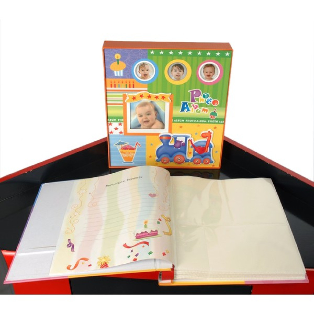 10X15CM Fotoğraflar Için 210LUK 10X15CM Bebek Albümü - Turuncu Yeşil - Renkli Resim & Fotoğraf Çerçevesi Fiyatı
