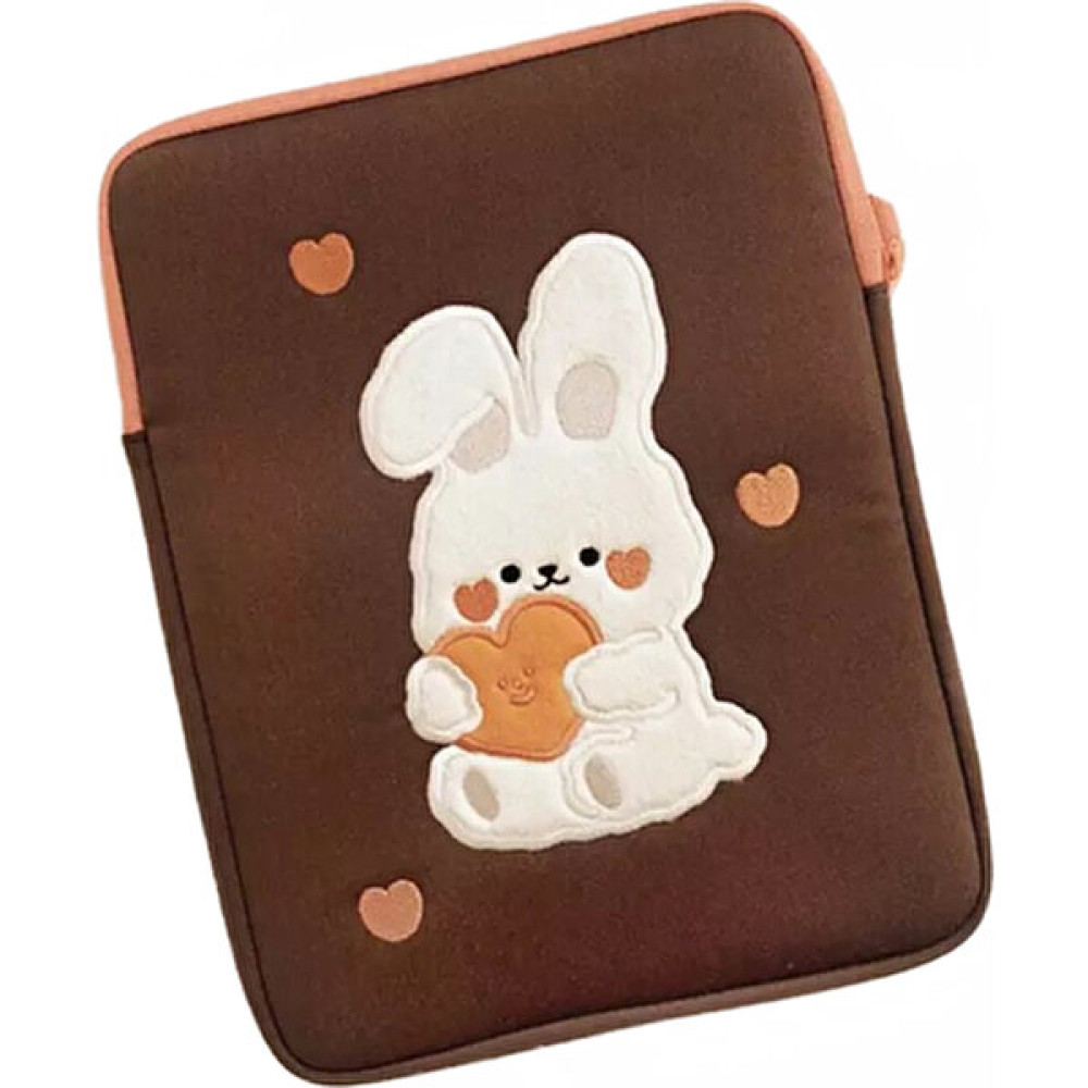 11 Inç Laptop Koruyucu Kol Saklama Çantası Pamuk Bunny iPad Liner Çanta Kız Debriyaj IPAD Nakış Liner Tablet Kılıf Kapak(Yurt Dışından) - Kahverengi Tablet Kılıfı Fiyatı