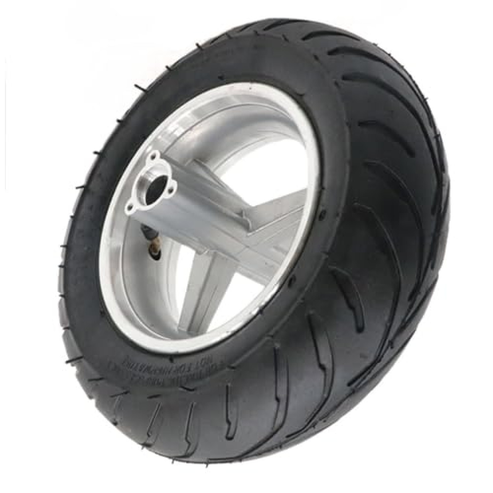 110/50-6.5” Mini Bike Wheel Rear Tire, Rubber Wheel Tire and Rim Package for 49cc 2-Stroke Pocket Rocket Bike Motorcycle