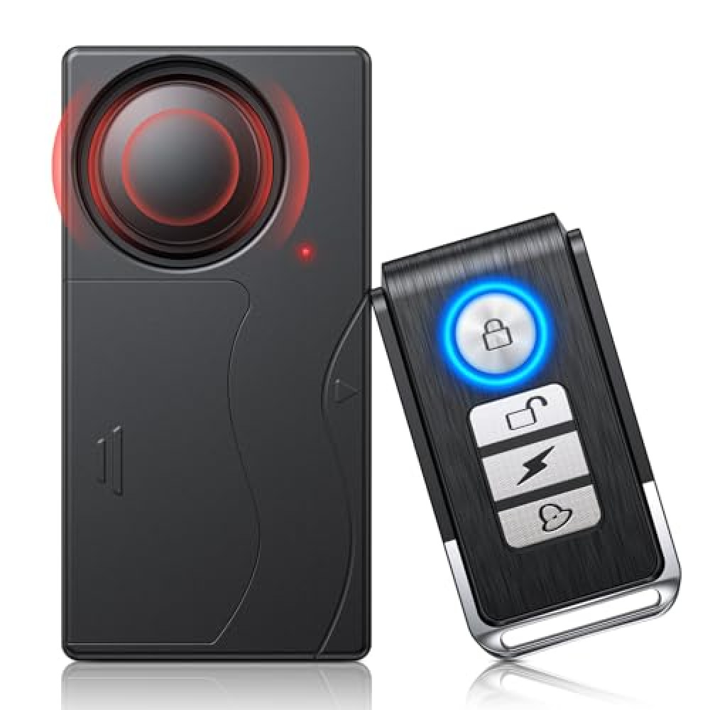 110dB Car Alarm System, Anti-Theft Vibration Alarm with 10 Levels Sensitivity Adjustable, Wireless Remote Anti Theft Device for Car, Truck, RV, E-Bike, Motorcycle Car Alarm & Security Fiyatı