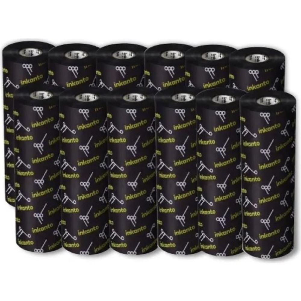 110MMX74M Inkanto Armor 110MMX74M Wax Ribon 12 Ll Paket - SİYAH RİBON Barkod Okuyucular Fiyatı