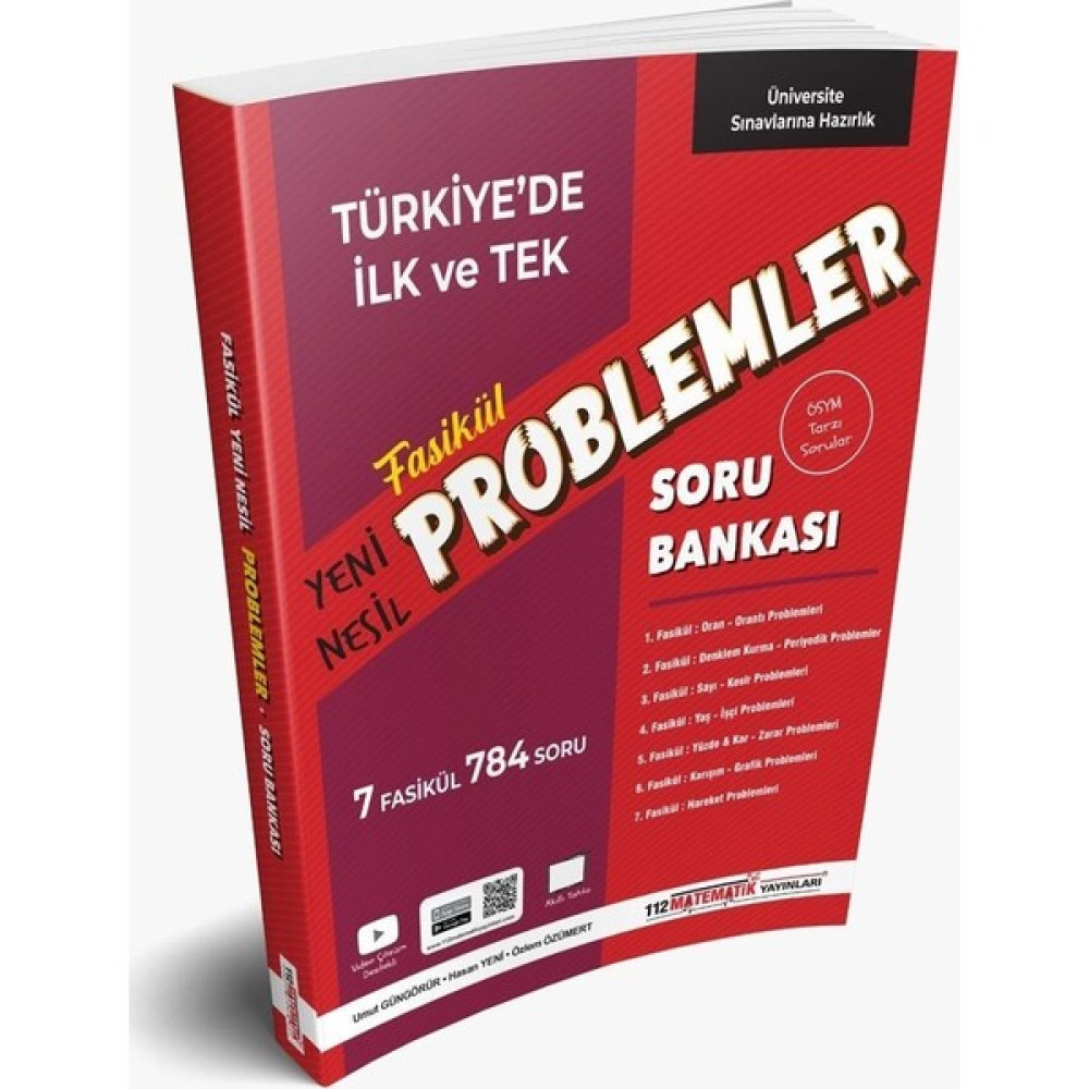 112 Matematik Problemler Fasikül Soru Bankası Temel Yeterlilik Testi (TYT) Fiyatı
