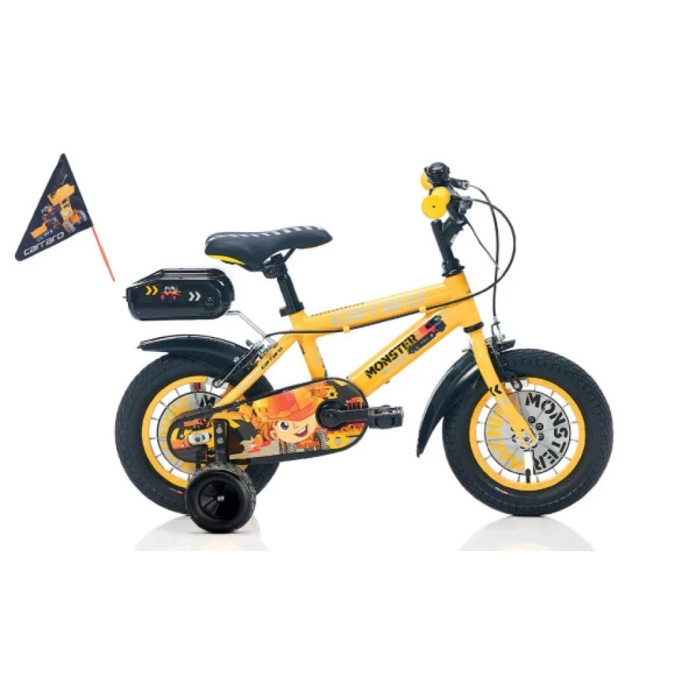12 Carraro Monster 12 210H 1-V Sarı-Grı-Sıyah R1 Çocuk Bisikletleri Fiyatı