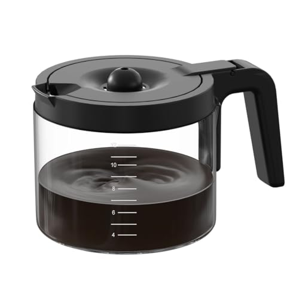 12-Cup Glass Coffee Pot Replacement Compatible with Keurig K-Duo 5100 Single Serve K-Cup Pod & Carafe Coffee Maker, NOT Fit K-Duo 5000 Essentials Model