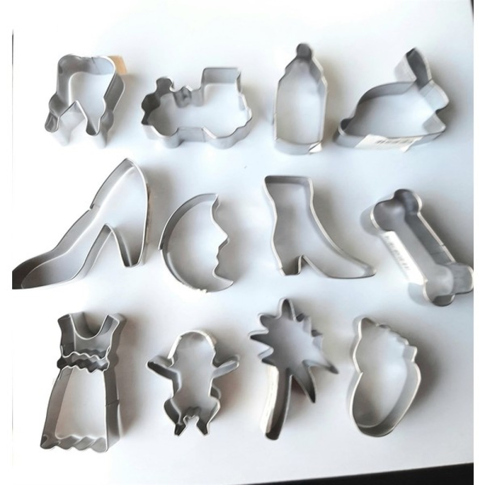 12 Li Metal Mini Kurabiye Kalıbı - 1 Adet Kek Kalıpları Fiyatı
