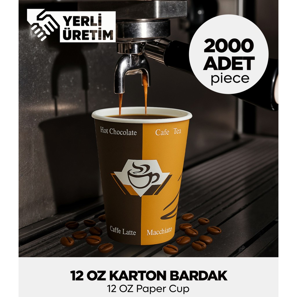12 Oz Karton Bardak 2.000 Adet Fincan / Bardak / Kahve Takımı Fiyatı