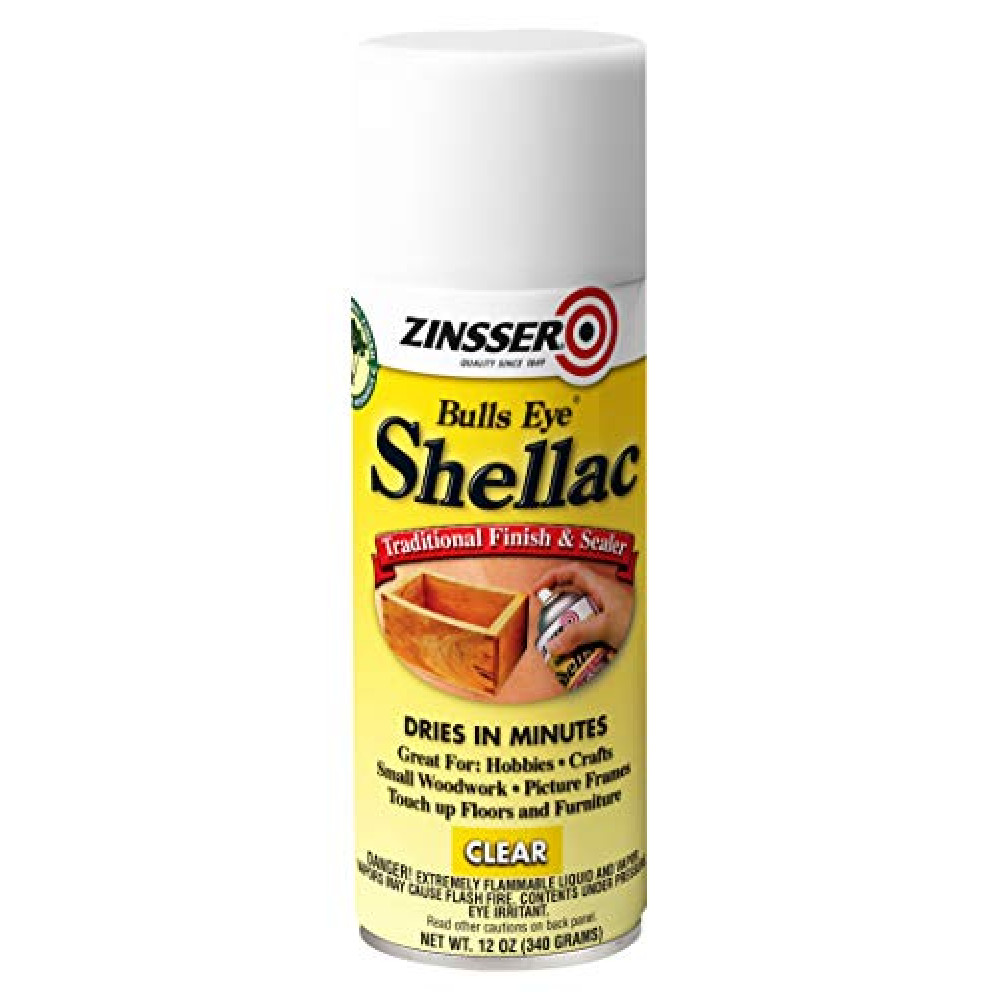 12 oz Zinsser 408 Clear Bulls Eye Shellac Finish and Sealer Spray