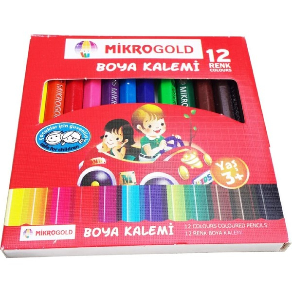 12 Renk Kuru Boya Kalemi 1/2 Boy Kuru Boya Kalemi Fiyatı
