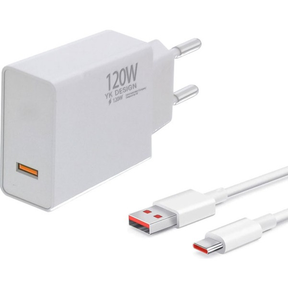 120w süper fast şarj adaptörü kısa devre ve yüksek voltaj korumalı adaptör - Beyaz Diğer Fiyatı