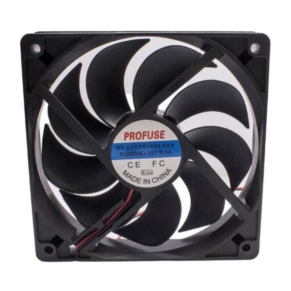 120X120X25MM 12V 0.30A Fan 2 Kablolu - Siyah Soğutucular Fiyatı