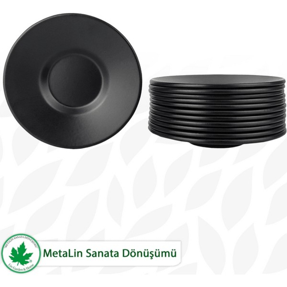 12li Metal Çay Tabağı LN1110 - Siyah Mutfak Gereçleri Fiyatı