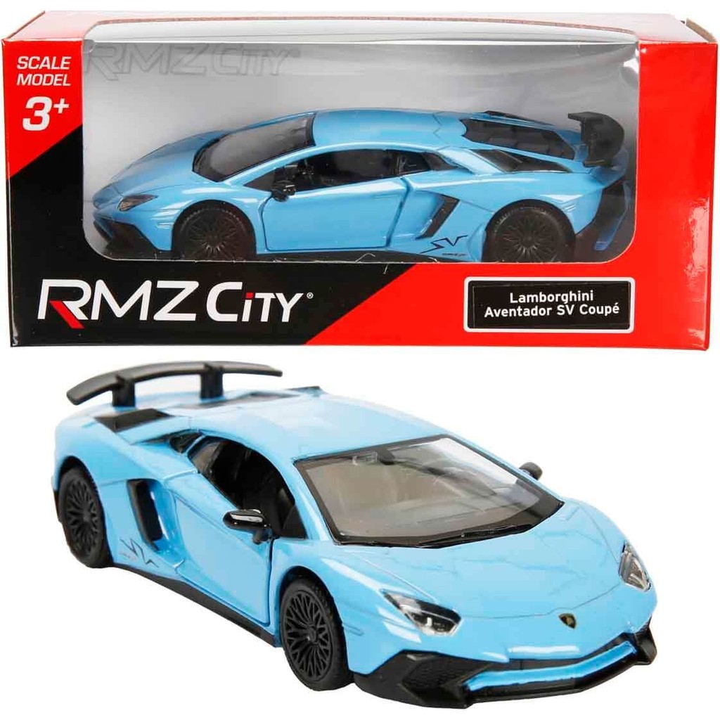 1:32 Rmz City Lamborghini Serisi Die Cast Çek Bırak Model Araba - Mavi Lamborghini Aventador Sv Coupe Diğer Fiyatı