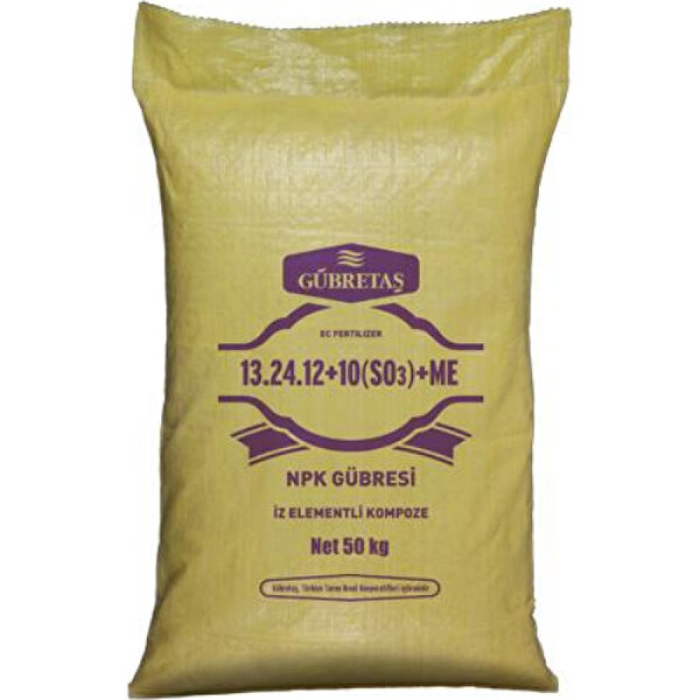 13.24.12+10(SO3 +me Kükürtlü Çinkolu Demirli Gübre (50 kg) Gübre Fiyatı