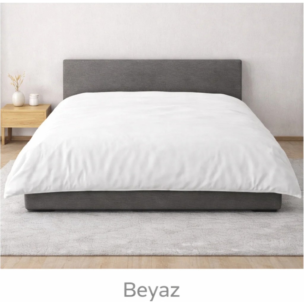 135X220 cm Tek Kişilik Nevresim (Ranforce Yorgan Kılıfı) – Krem, Beyaz, Mavi, Gri, Siyah, Pudra - Beyaz - 135 x 200 cm Nevresim Takımı Fiyatı
