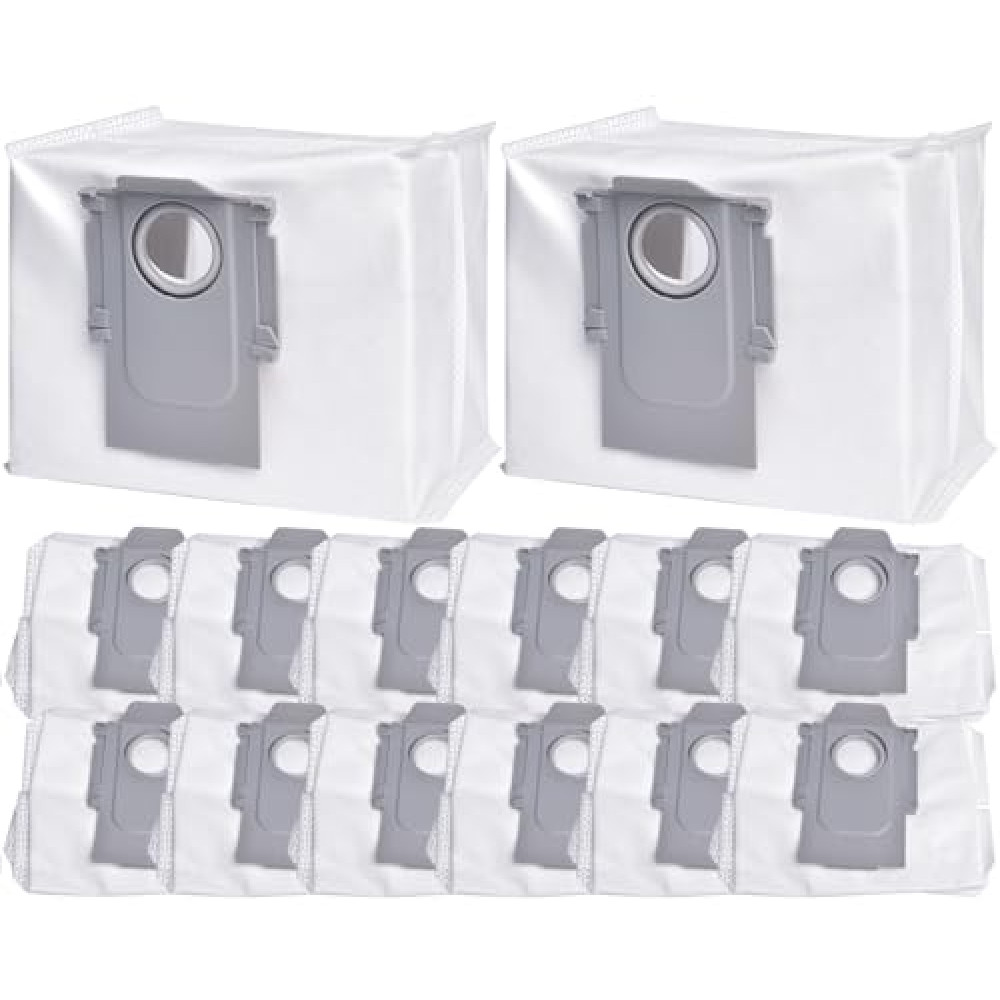 14 Pack Dust Bag Compatible with Roborock S8+ S8 Pro Ultra S7 MaxV Ultra S7 Pro Ultra Q7+ Q7 Max+ T8 Q5+ G10S PRO Q7 Max+ Q8 Max+ Robot Vacuum Cleaner, 3L Large Capacity Disposable Bag Replacement