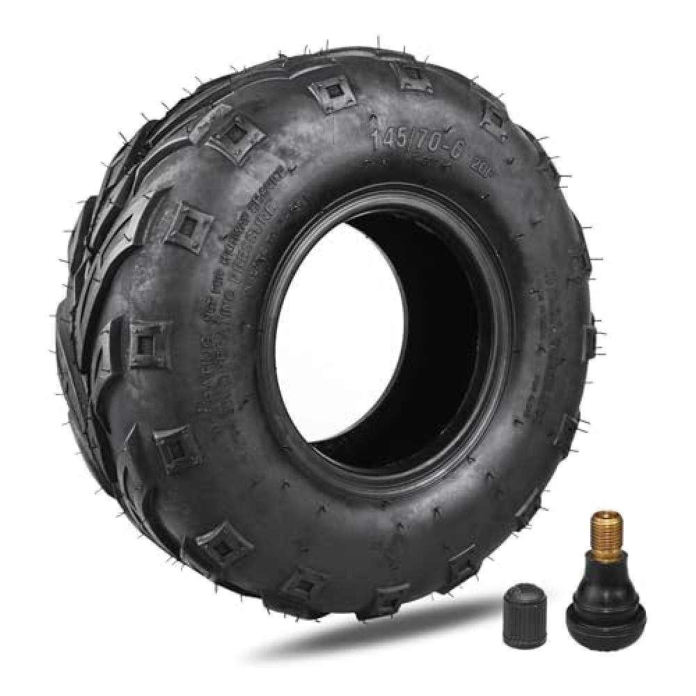 145/70-6 Mini Bike Tires, 145x70x6 Tubeless ATV Go Kart Tires Replacement for Coleman CC100X CT100U Baja Doodle Bug DB30 Motovox RT100 (1pcs)