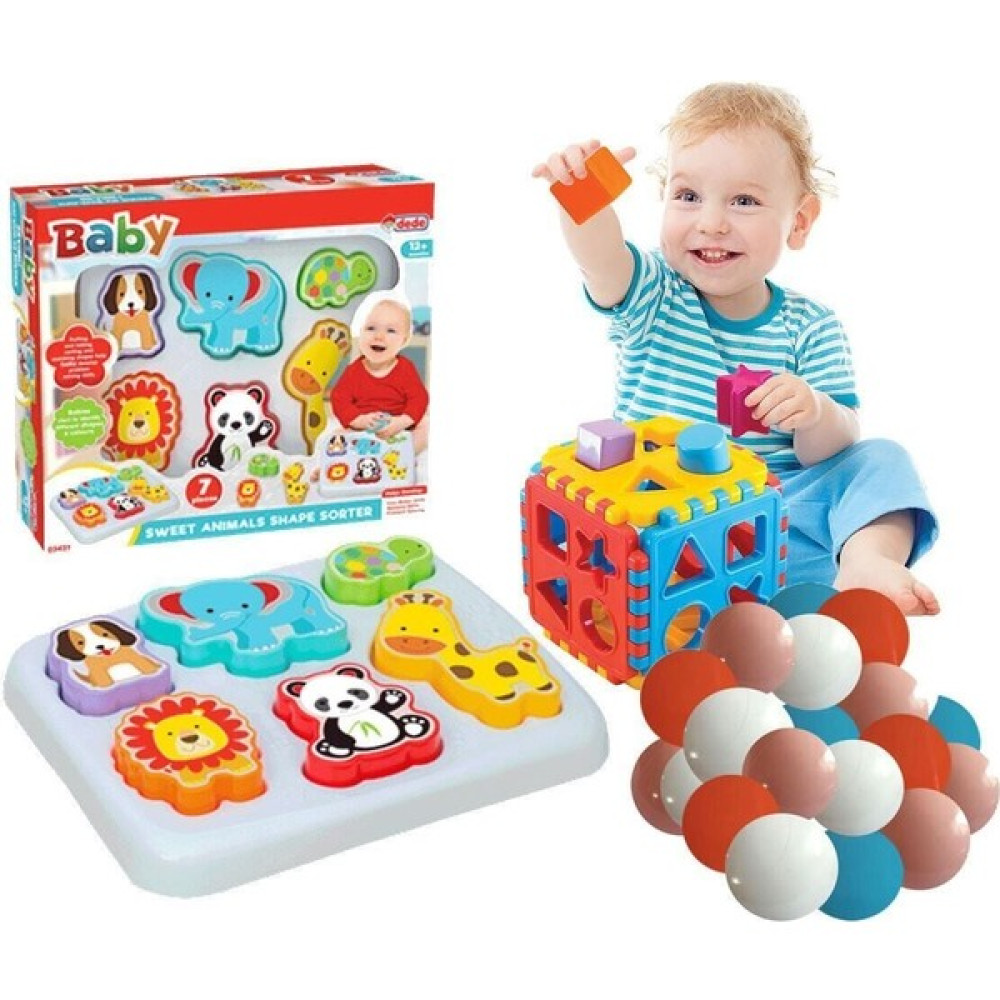1,5 - 3 Yaş Oyuncak Sevimli Hayvanlar Bultak 20 Adet Top Hediyeli Bul Tak Puzzle Eğitici Zeka Geliş Eğitici Oyuncak Fiyatı