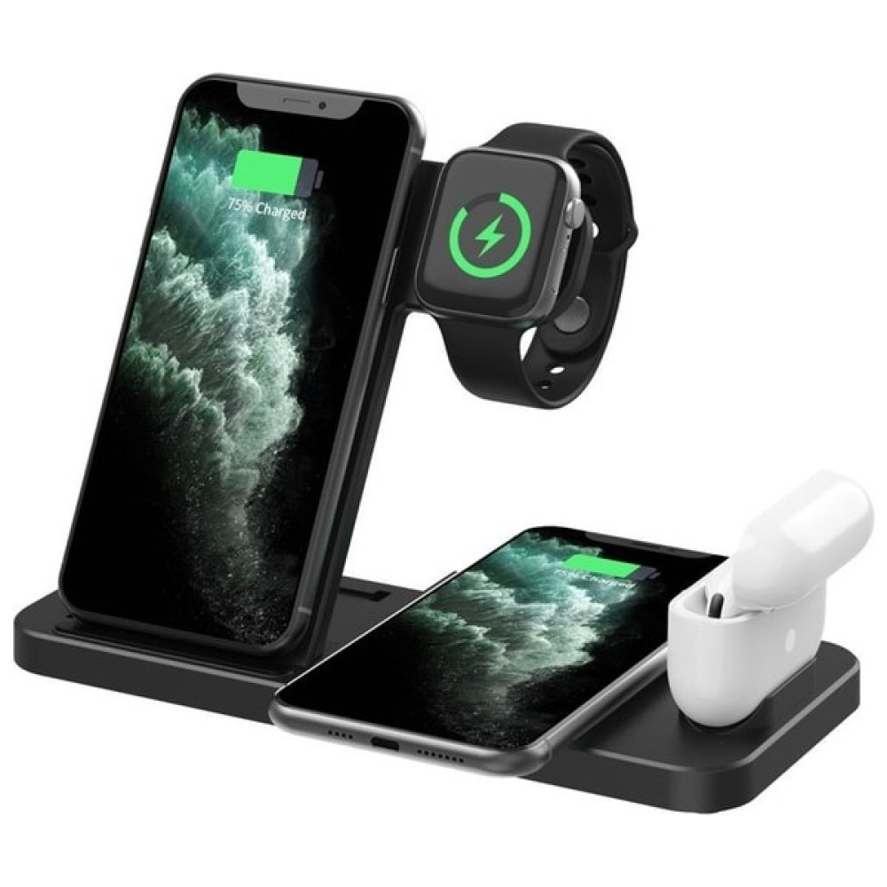 15 W Hızlı Kablosuz Şarj Iphone 12 11X Xr Xs Samsung S21 S20 Apple Izle Se 6 5 4 3 2 Aırpods Tipi C Telefon Tutucu (Yurt Dışından) - Siyah Cep Telefonu Tutucu Fiyatı