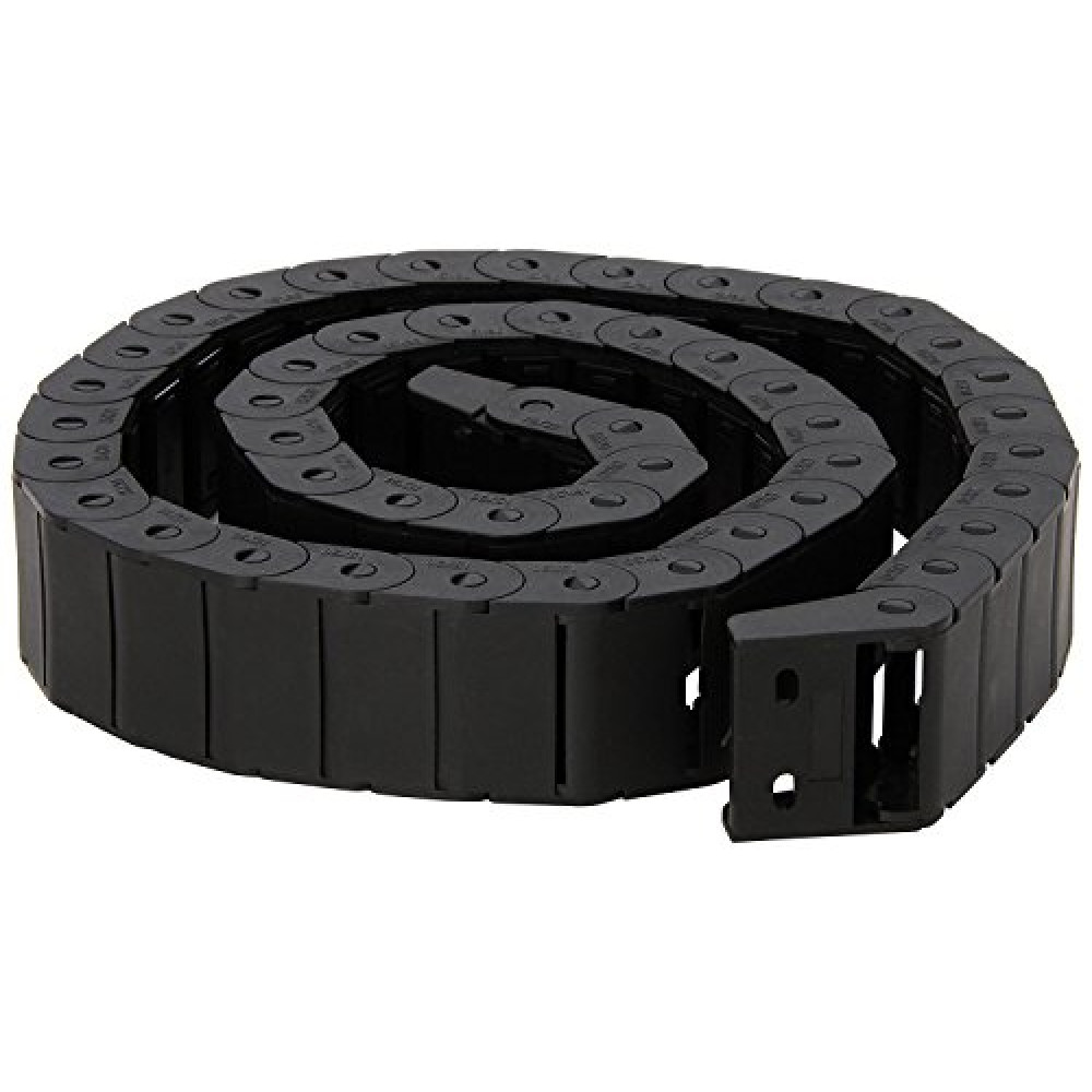 15mm x 30mm Plastic Semi Closed CNC Machine Tool Cable Wire Carrier Drag Chain 1M Black Ted Lele (15mm x 30mm)