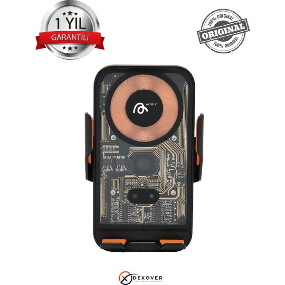 15w Magsafe Kablosuz Apple Iphone 11-12-13-14-15 Pro -Pro Max Uyumlu Magnetic Sensörlü Açılır Kanatlı Wireless Universal Araç Telefon Tutucu AG-CW11 Cep Telefonu Araç Kiti Fiyatı
