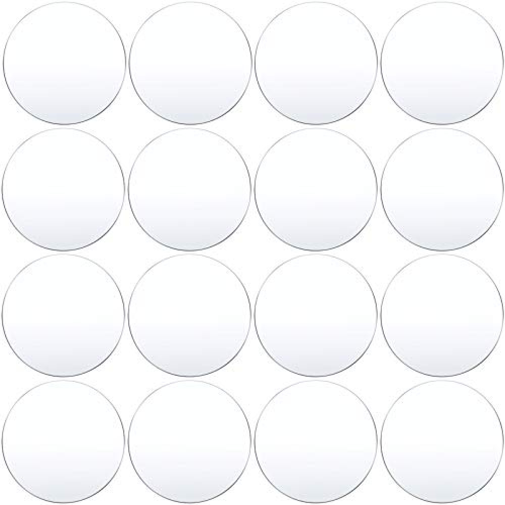 16 Pieces Clear Circle Acrylic 0.08 Inch Thick Round Acrylic Blanks Discs Panel for Picture Frame Painting DIY Crafts(4 Inch/ 10.16 cm,Clear)