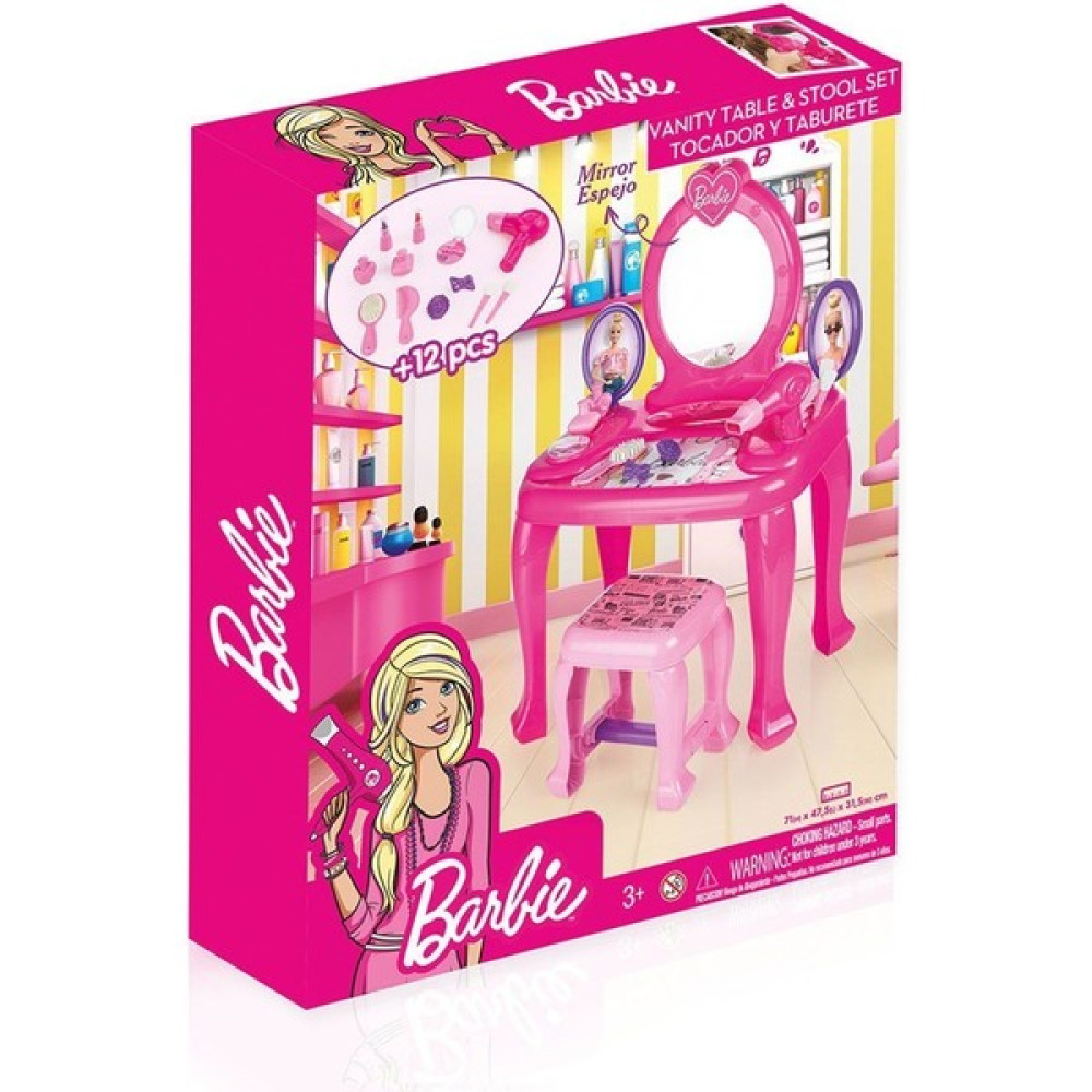 1609 Barbie Ayaklı Makyaj Masası ve Sandalye Seti - Dolu Eğitici Oyuncak Fiyatı