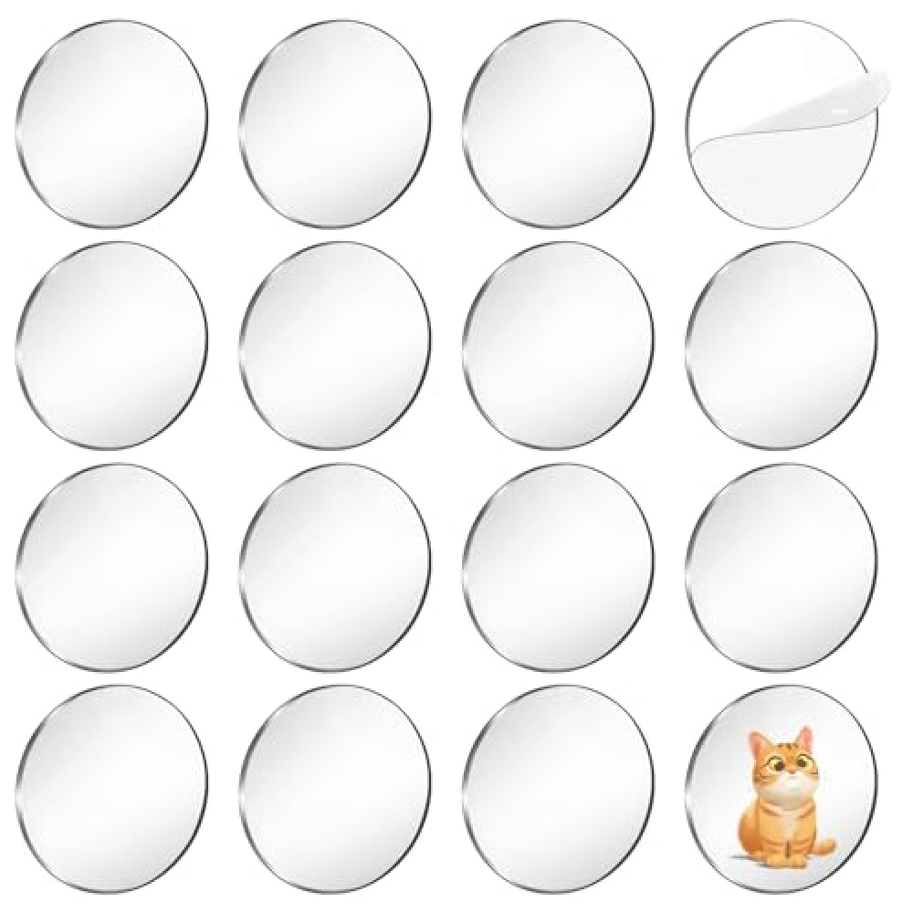 16pcs Acrylic Circle Blanks，Ornaments for Crafts 4 Inch DIY Christmas Ornaments，Clear Round Acrylic Ornament Blanks 0.08in Thickness，Clear Acrylic Circle for DIY Decor Crafting Making Painting