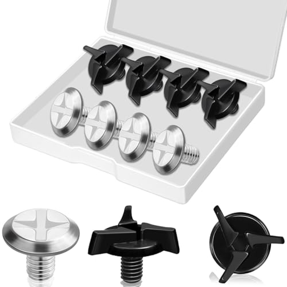 16Pcs Motorcycle Helmet Visor Screws Kit, Universal Dirt Bike Helmet Fasteners, Plastic & Alloy Motorcycle Mask Visor Clips with Washers, Replacement Screw for Football Hockey Helmet Accessories