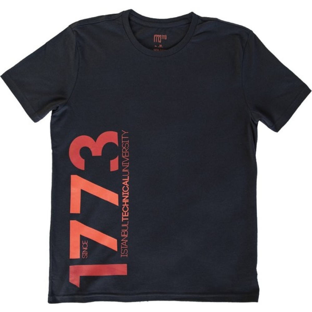 1773 İTÜ 1773İTÜ Lacivert Erkek Kırmızı Baskı Tişort Erkek T-shirt Fiyatı