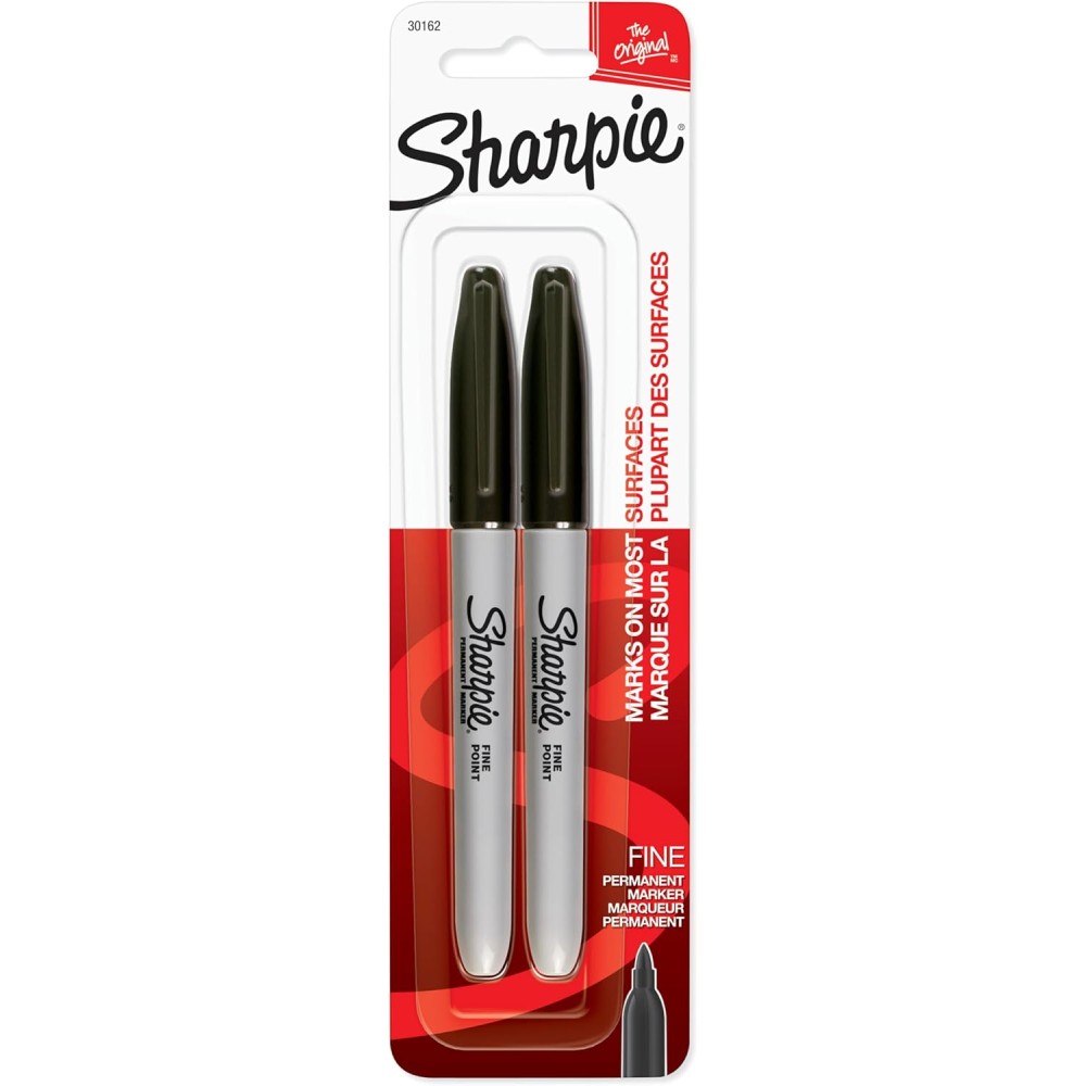 Sharpie 30162PP Permanent Markers, Fine Point, Black, 2 Count Ballpoint Pen Fiyatı