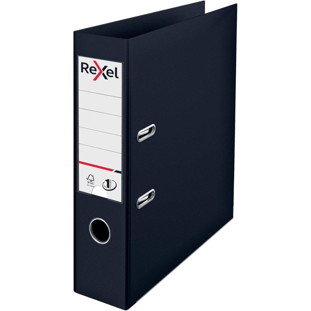 Rexel Choices, A4 Lever Arch File, 75 mm Spine, 500 Sheet Capacity, Plastic Cover, File Folder, 2115501, Black Folder Fiyatı