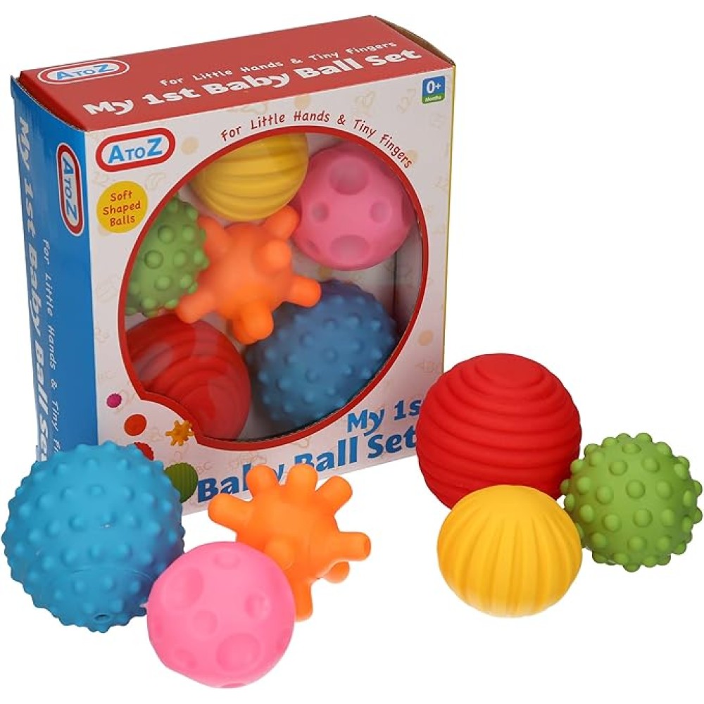A to Z 61017 My First Baby Multi Textured Sensory Soft Balls, multicolor Baby Toys Fiyatı