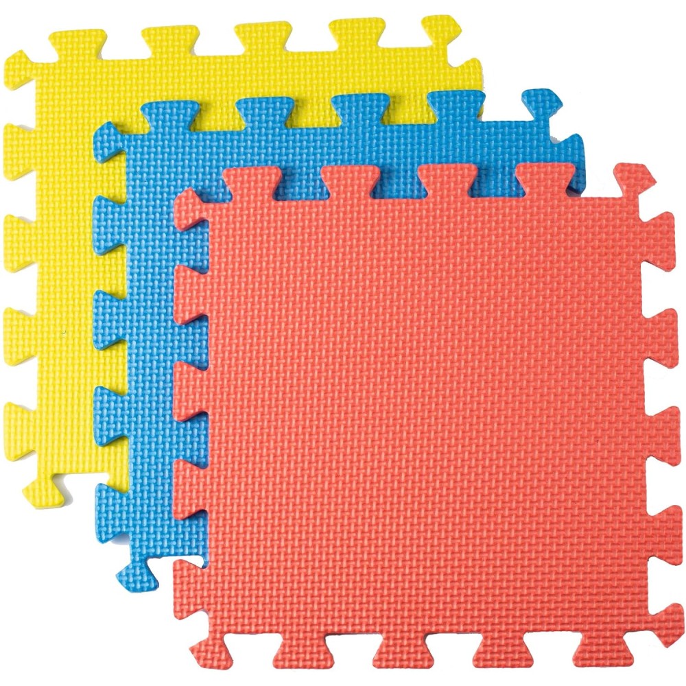 DIVCHI Foam Play Mat - 29x29cm Multi Colour Floor Mats 9 Pack - Comfortable Cushiony Foam Floor Puzzle Mat for Kids & Toddlers