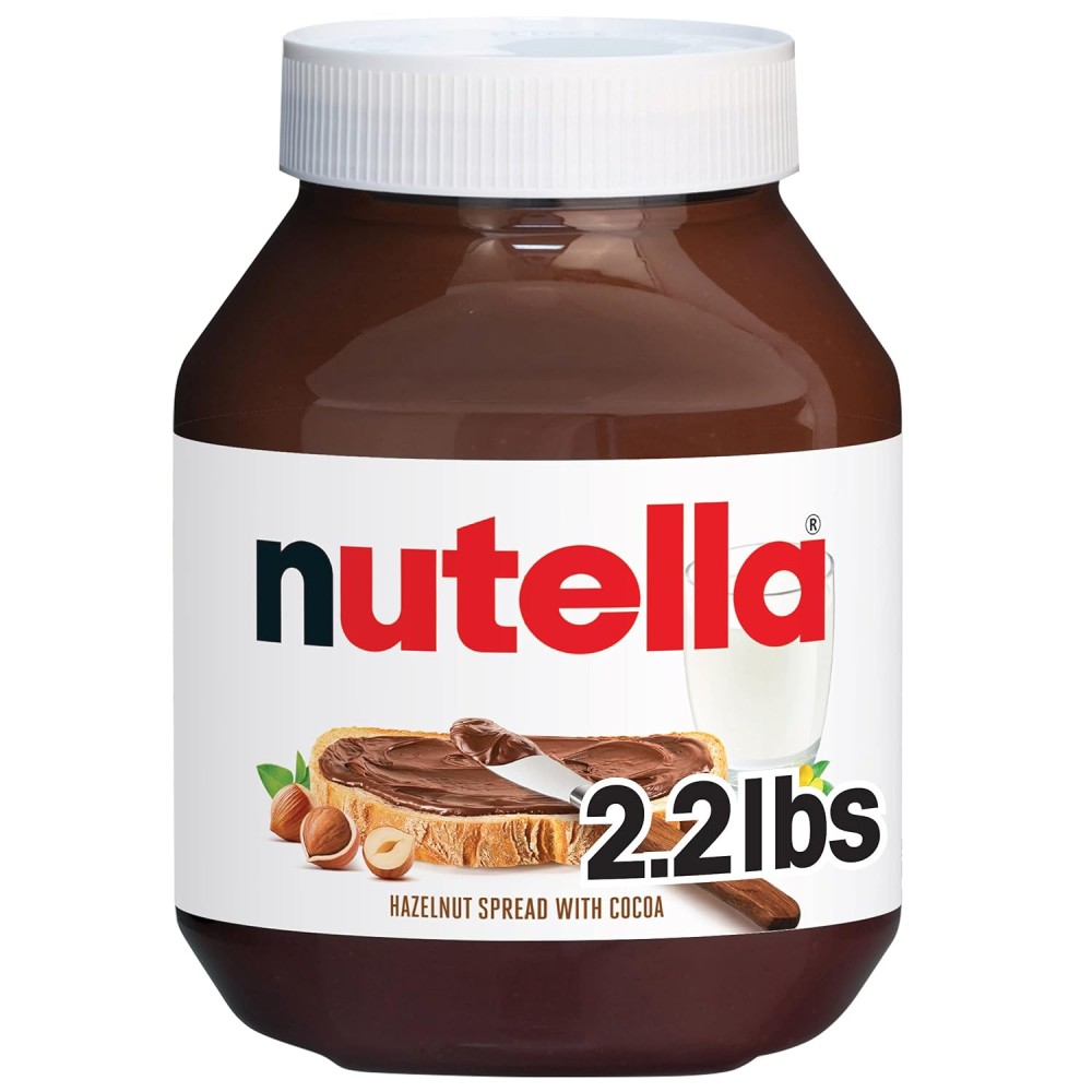 Nutella Hazelnut Spread with Cocoa, Creamy Hazelnut Spread, Breakfast Favorite, 35.3 oz -1 kg Jar