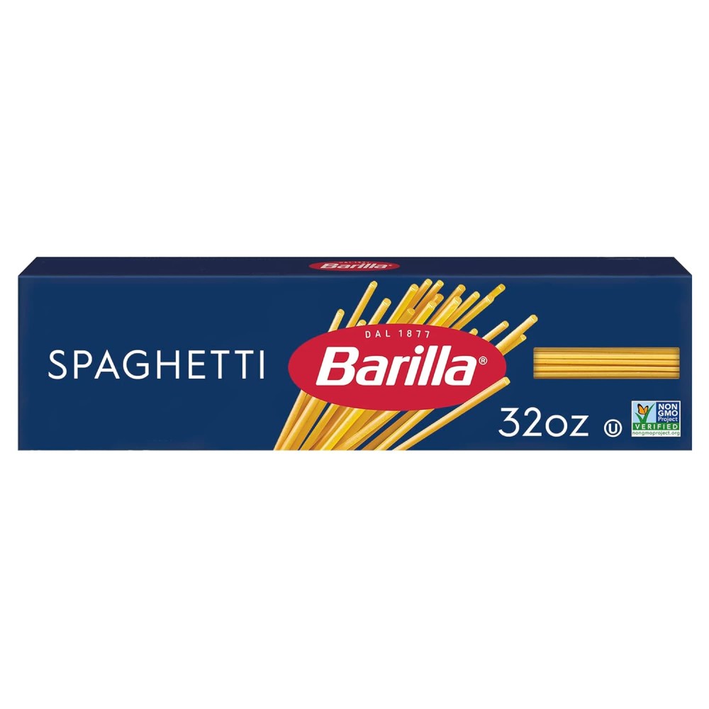 Barilla Spaghetti Pasta, 32 oz. Box - Non-GMO, Made with Durum Wheat Semolina - Kosher Certified Pasta Fiyatı