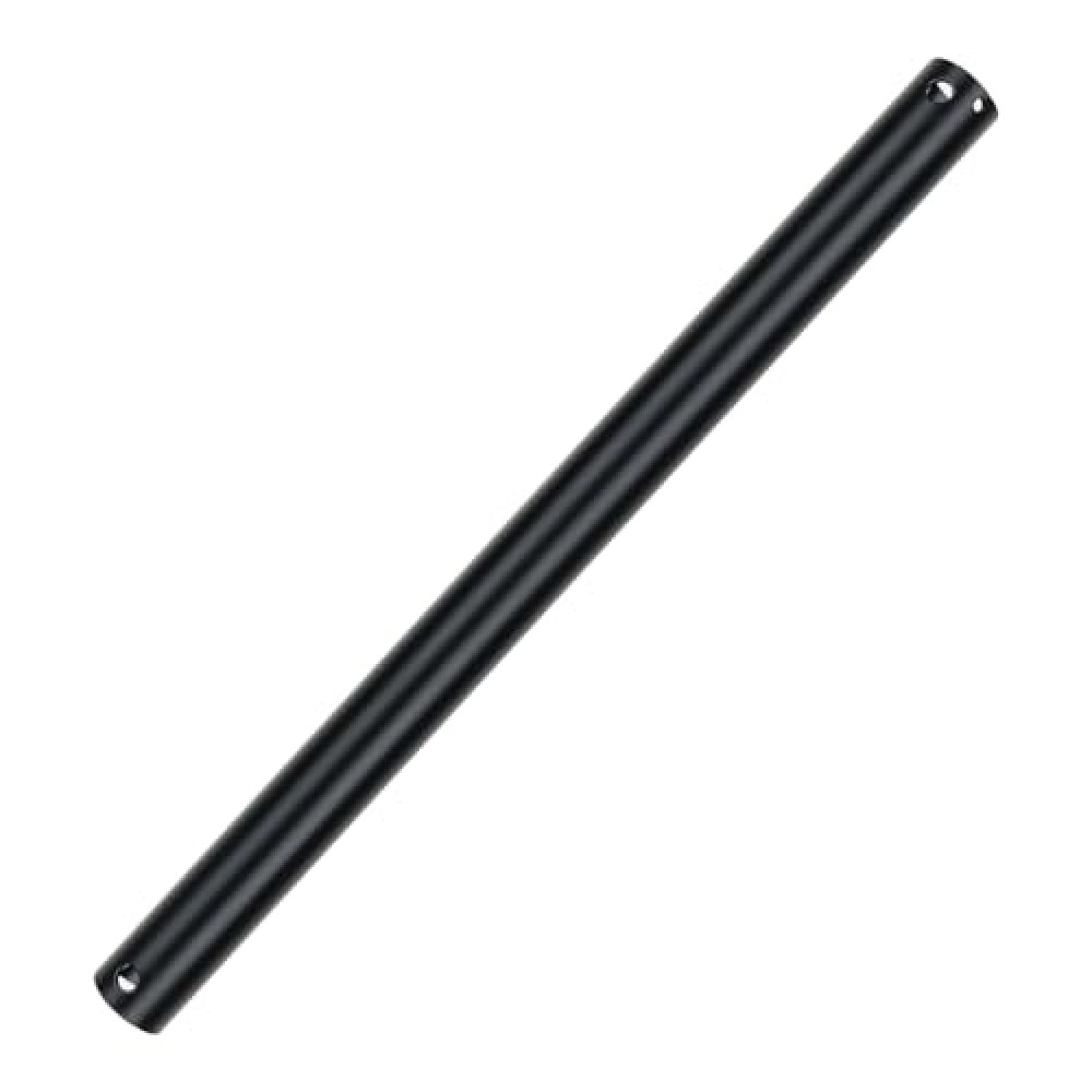 18 Inch Downrods for Ceiling Fans, Dia 1.02'' Ceiling Fan Extension Downrod in Matte Black, Unthreaded Ceiling Fan Extension Rod for Improved Airflow, Only Ceiling Fans Compatible, Not Threaded