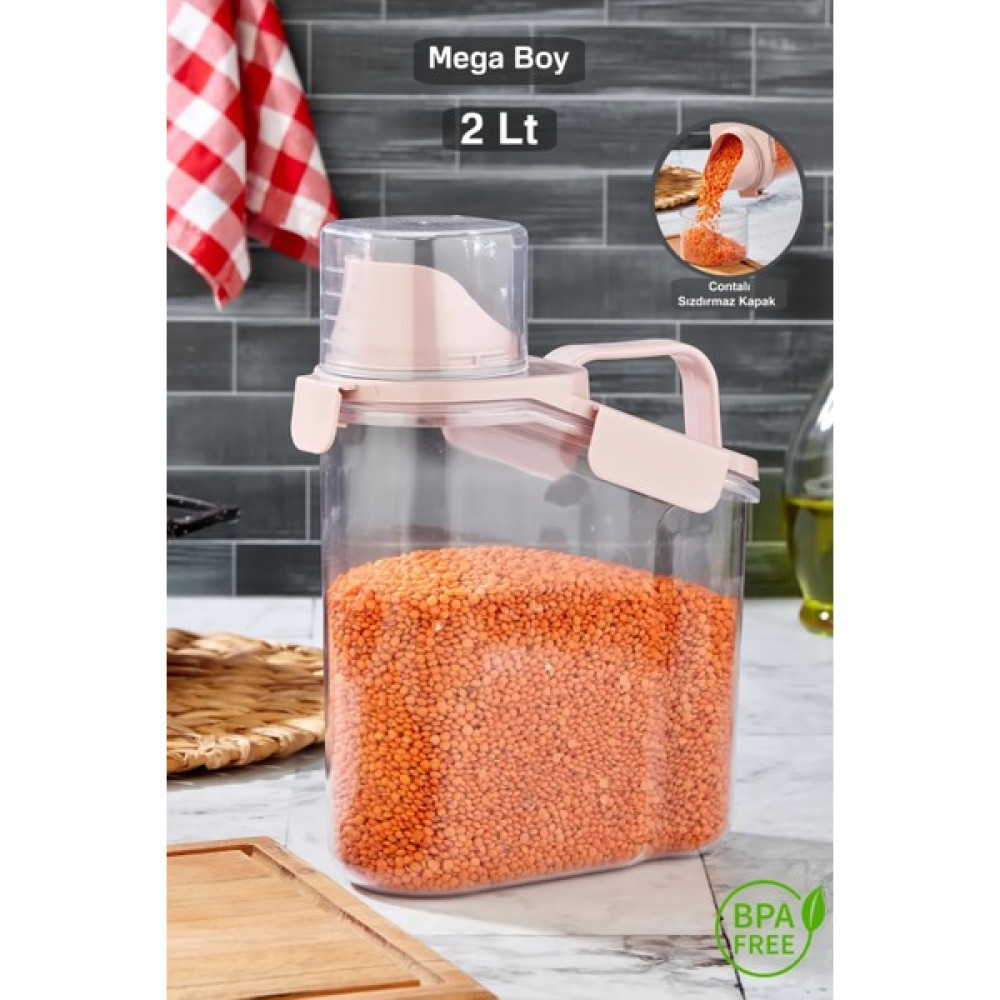 1,8 Lt Contalı Erzak Saklama Kabı | Ölçekli Saklama Kabı | Erzak Kabi | Erzak Saklama Kabı | Saklama Kabı Plastik | Şeffaf Saklama Kabı | Bakliyat ... Saklama Kapları Fiyatı