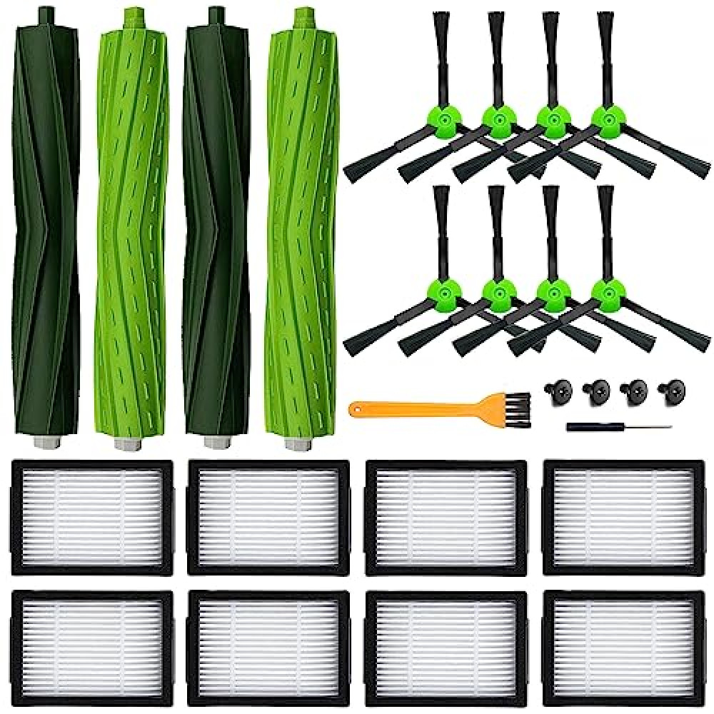 18 Pack Replacement Parts Accessories Compatible for iRobot Roomba i3 i3+ i7 i7+ i4 i6 i6+i8 i8+/Plus E5 E6 E7 J7 i5+j5+ I,E &J Series Vacuum Cleaner 2 Set of Roller Brush & 8 Filters & 8 Side Brushes Vacuum Sealer Fiyatı
