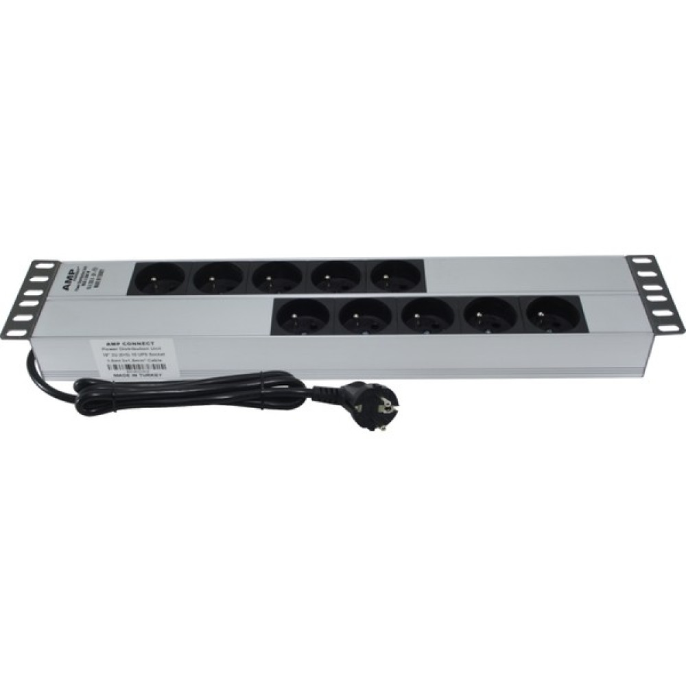 19" 2u 10'lu Fransız Soket Ups Alüminyum Rack Kabin Grup Priz Pdu Sunucu Fiyatı