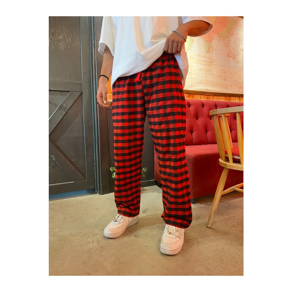 1blood Harajuku Kare Desenli Kırmızı Unisex Pijama Eşofman 1bloodkarekose Kırmızı Relax Eşofman M Beden Kadın Eşofman Fiyatı