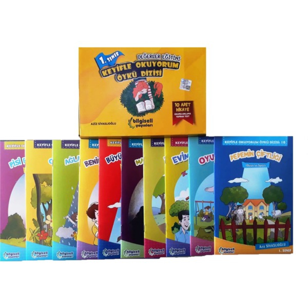 1.sınıf Değerler Eğitimi Keyifle Okuyorum 10 Kitap Öykü Seti Çocuk Öykü Fiyatı