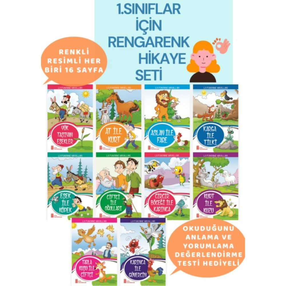 1.sınıflar Için Okuma Kitabı Hikaye 12'li Tonguç Hikaye Kitabı Seti Kaynak Kitapları Fiyatı