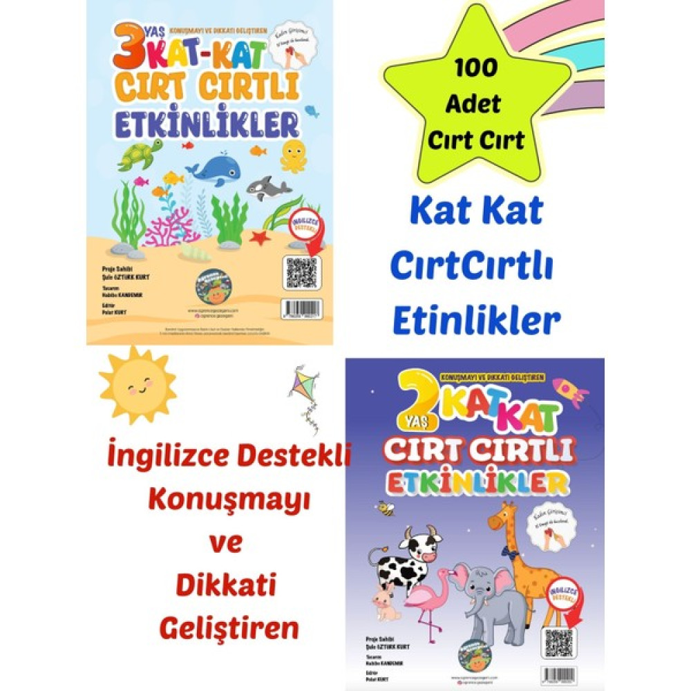2-3 Yaş Kat Kat Cırt Cırtlı Etkinlik Kitapları - Konuşmayı ve Dikkati Geliştiren Okul Öncesi Eğitici & Öğretici Kitaplar Fiyatı