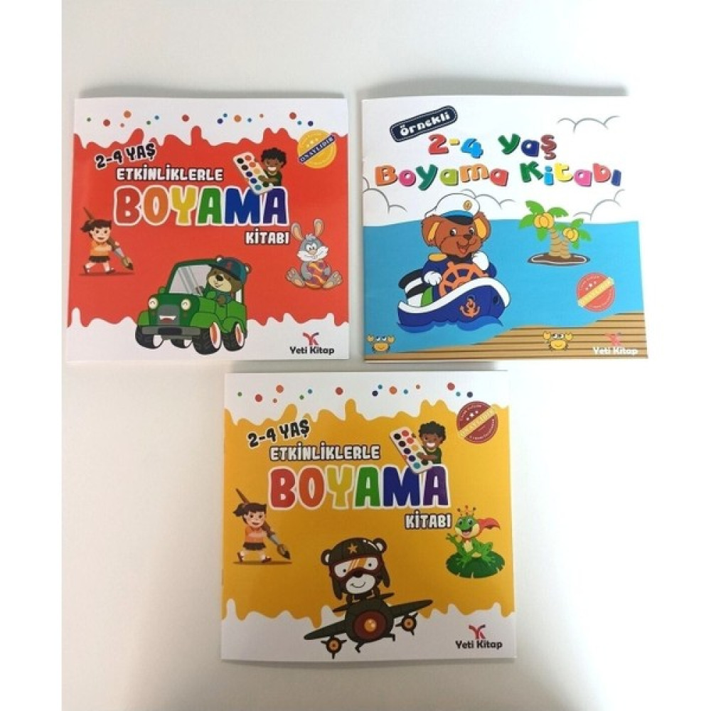 2-4 Yaş Boyama Kitabı Etkinlik Seti (3 Kitap) Aktivite & Eğitici Kitaplar Fiyatı