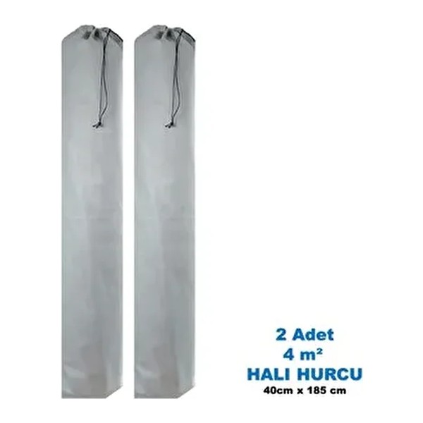 2 Adet 4m² Halı Hurcu - Halı Kılıfı - Bağcıklı Halı Hurcu- Halı Poşeti - Halı Ambalajı Gri Salon Halısı Fiyatı