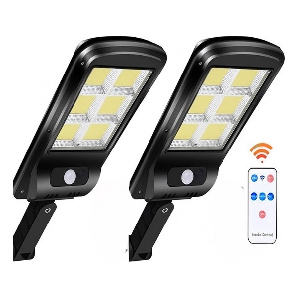 2 Adet Büyük Boy 128 LED Solar Bahçe Sokak Lambası Hareket Sensörlü Kumandalı 3 Modlu Güneş Enerjili TV Aksesuarları Fiyatı