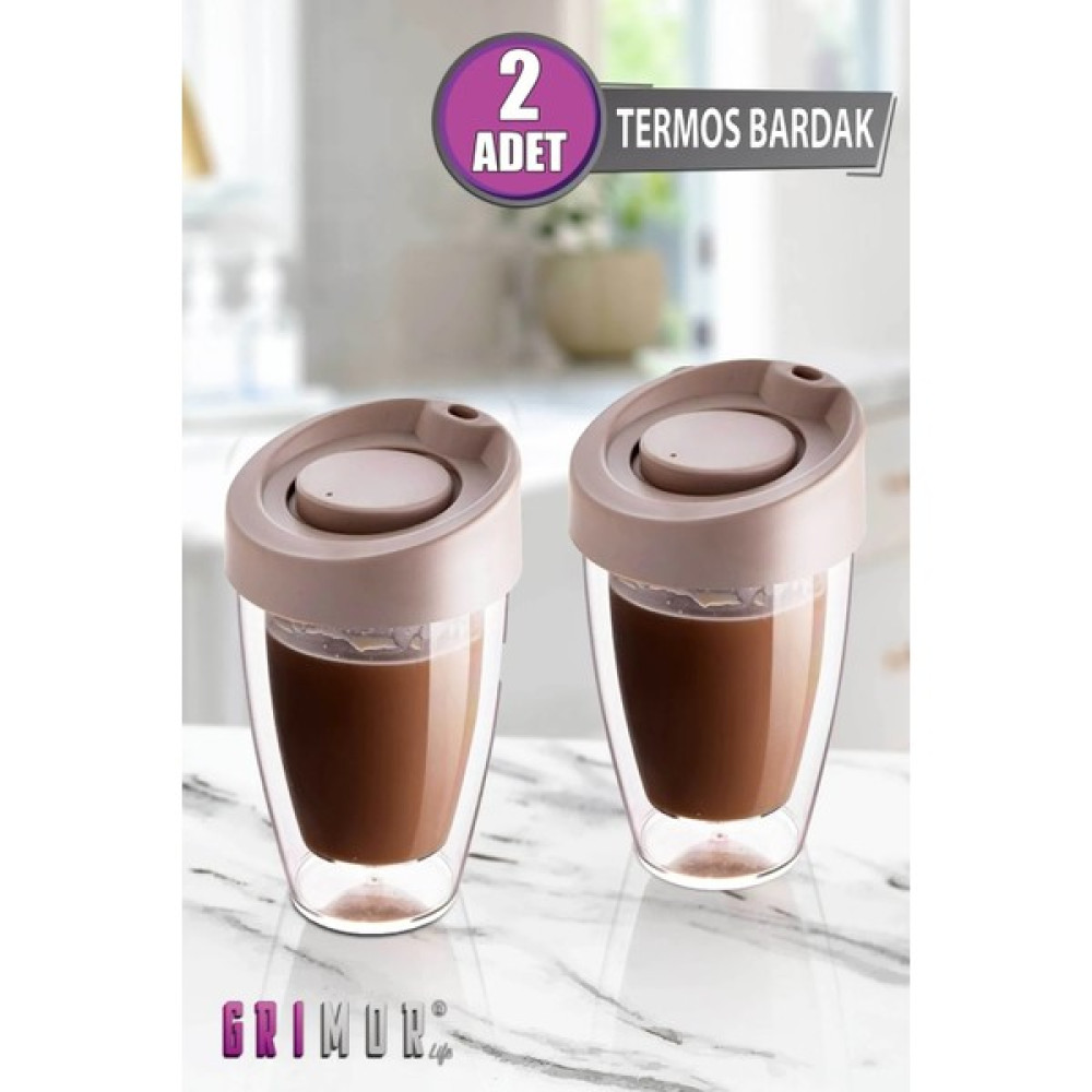 2 Adet Çift Cidarlı El Yakmaz Termos Bardak Seti 200 ml Kamp Mutfağı Fiyatı