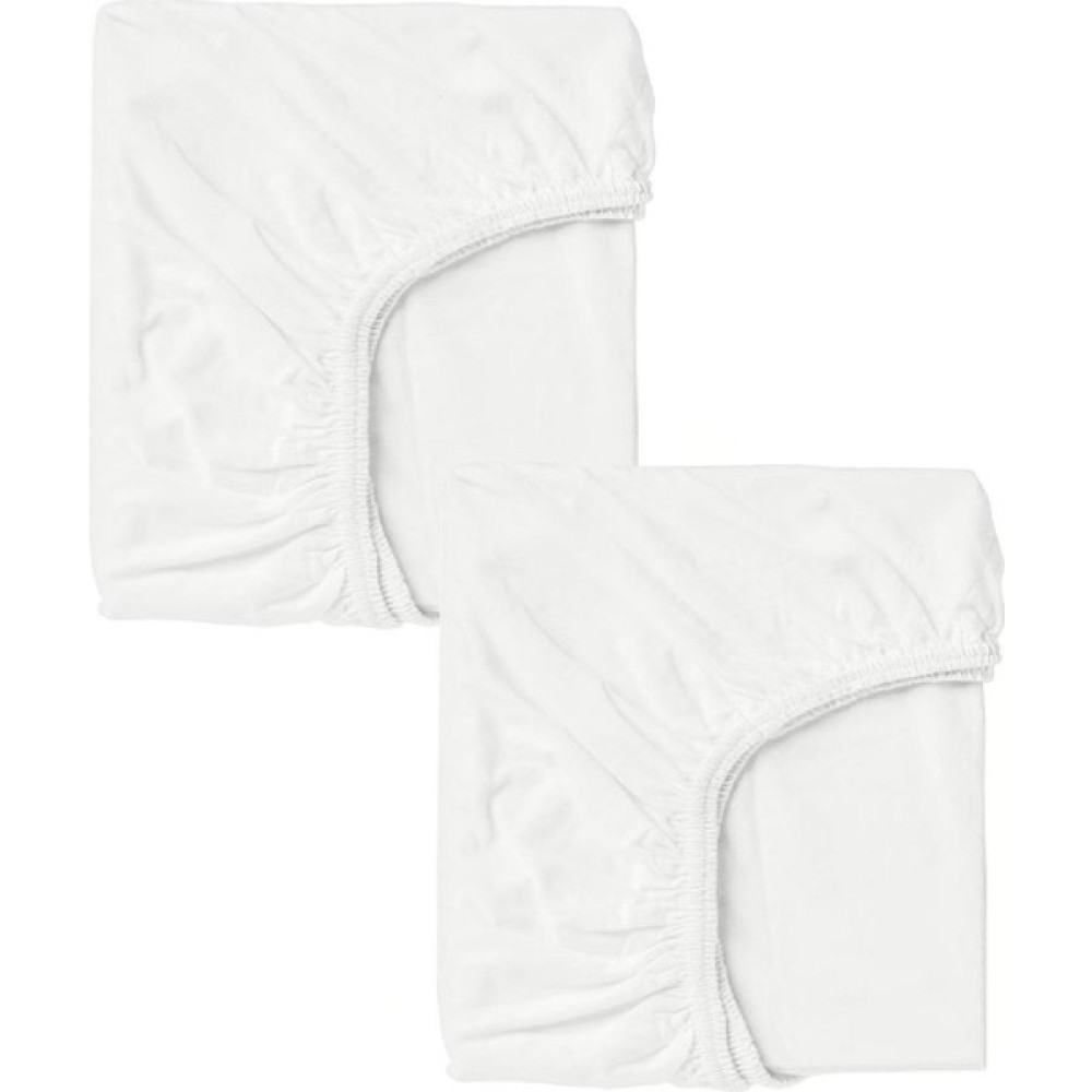 2 Adet Pamuklu Ve Lastikli Penye Bebek Çarşaf - Beyaz - 60 x 120 x 15 cm Bebek Yatak Çarşafı Fiyatı