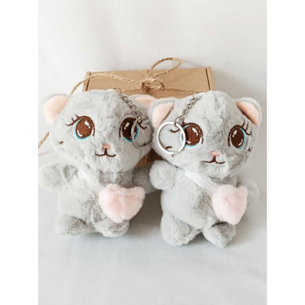 2 Adet Peluş Kedili Anahtarlık - 13 cm - Gri - Doğum Günü Hediyesi - Çanta Süsü - Oyuncak - 0315 Gri Oto Boyaları Fiyatı
